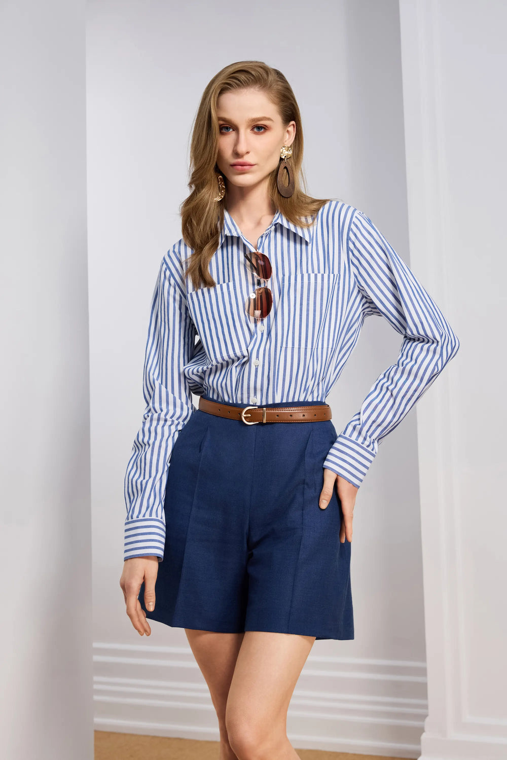 Women's Clean-Line Wool-Silk Linen Suit