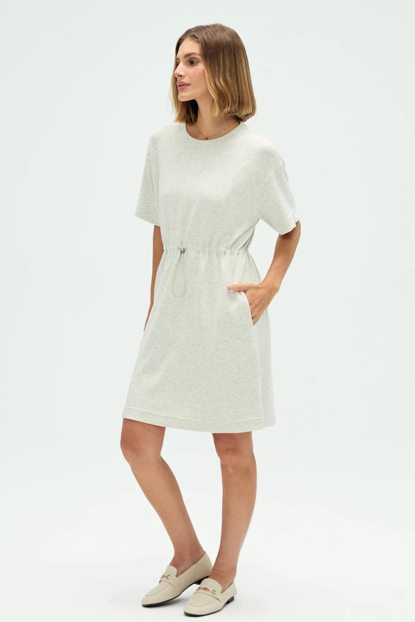Women’s Cinched T-Shirt Dress - Heather Mist