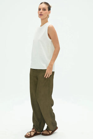 Women’s Linen Supima Cotton Tank - Cloud