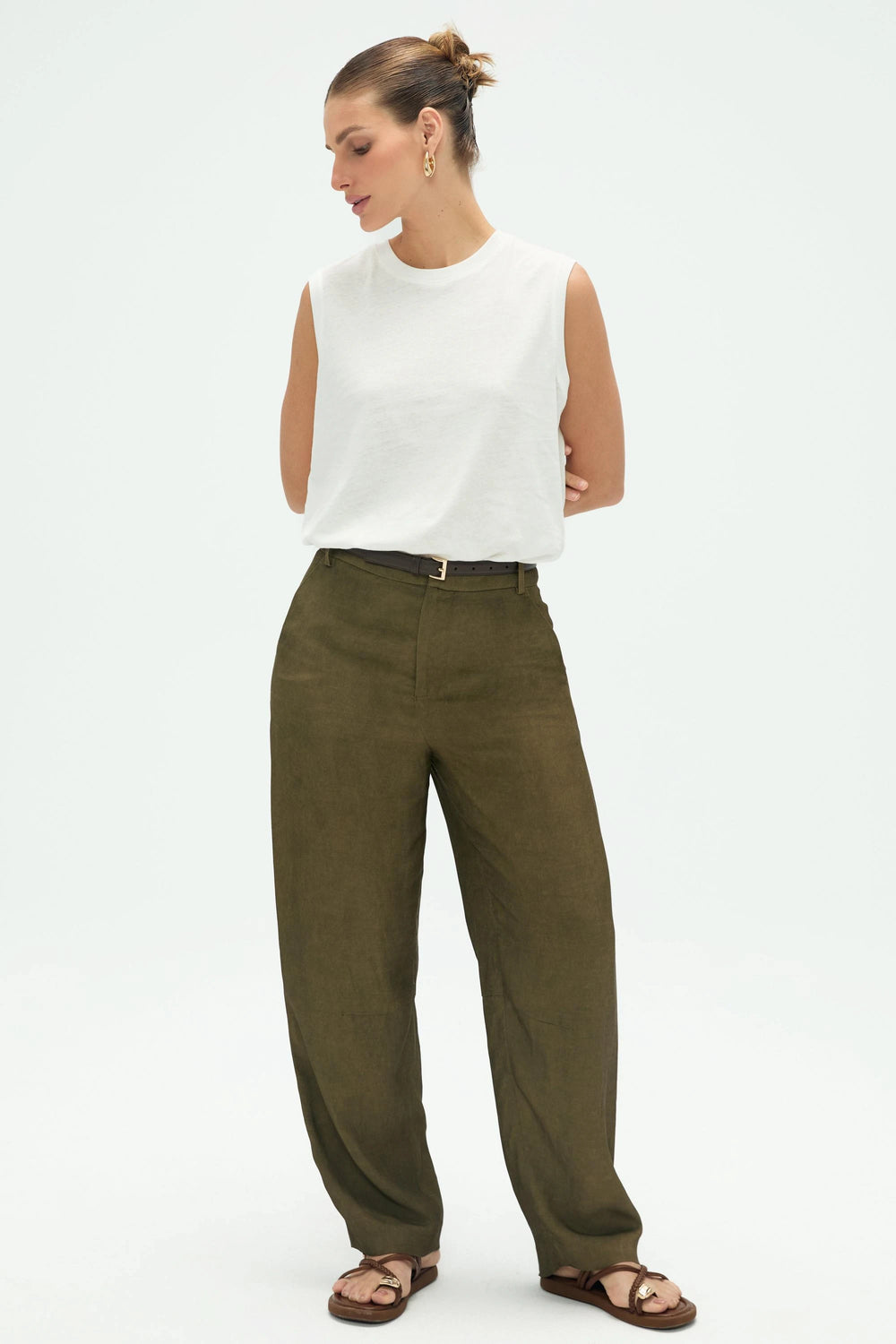 Women’s Linen Supima Cotton Tank - Cloud