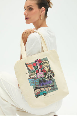 Familywear Everyday Canvas Tote -  Postcard from San Jose
