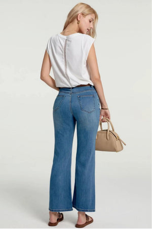 Women’s Lace-Back Cap Sleeve Tee - Porcelain White