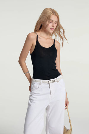 Women’s Shimmer Sheer Knit Tank - Onyx Glow