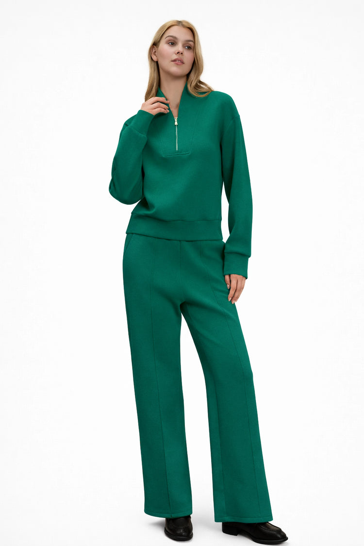 Women’s Luxe Half-Zip Pullover - Deep Teal