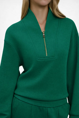 Women’s Luxe Half-Zip Pullover - Deep Teal
