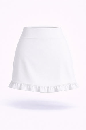 Women’s Ruffle Hem Performance UPF 50+ Skort 17" - White