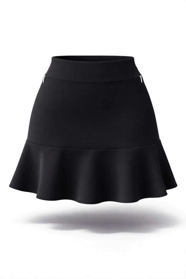 Women’s Flounce Zip Pocket UPF 50+ Skort 18" - Black