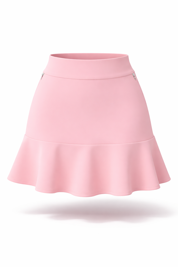 Women’s Flounce Zip Pocket UPF 50+ Skort 18" - Soft Pink