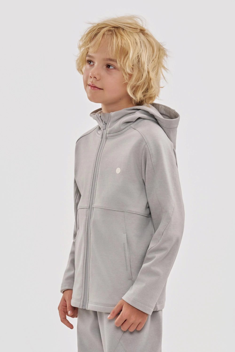 Windproof Cloud-Fleece Jacket - Light Grey