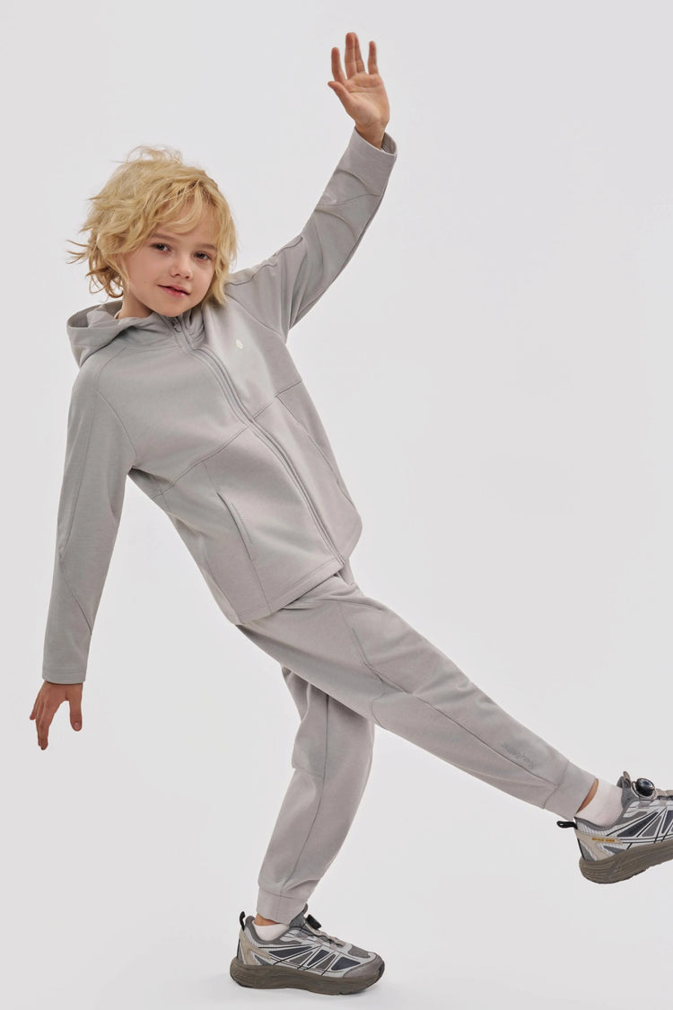 Windproof Cloud-Fleece Pants - Light Grey