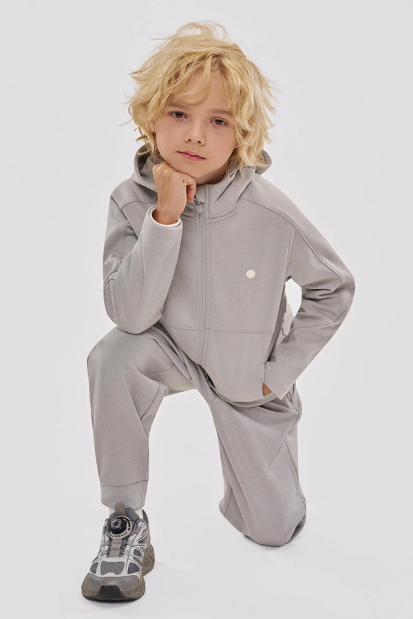 Windproof Cloud-Fleece Jacket - Light Grey