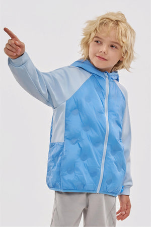 Colorblock Down Jacket - Sky Blue