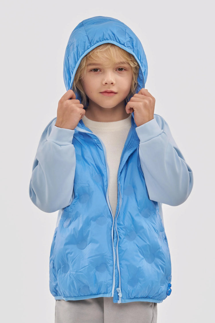 Colorblock Down Jacket - Sky Blue