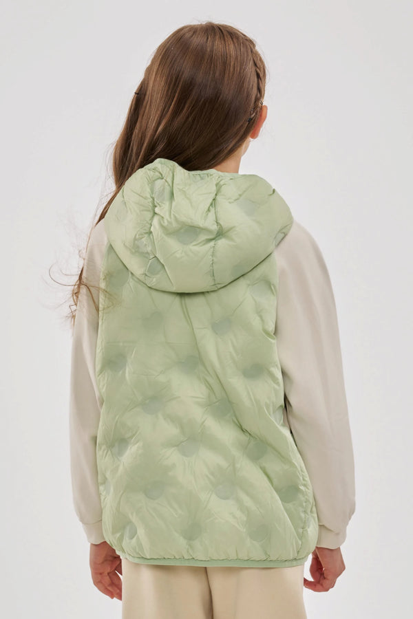 Colorblock Down Jacket - Sage Green