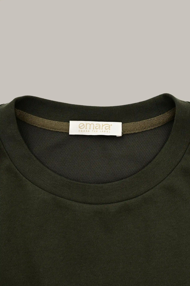 Oversized Classic Tee - Dark Olive Green