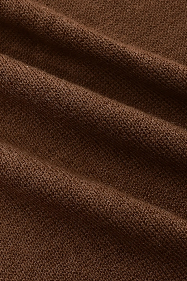 Knit Tie Wrap Shawl - Cocoa Brown