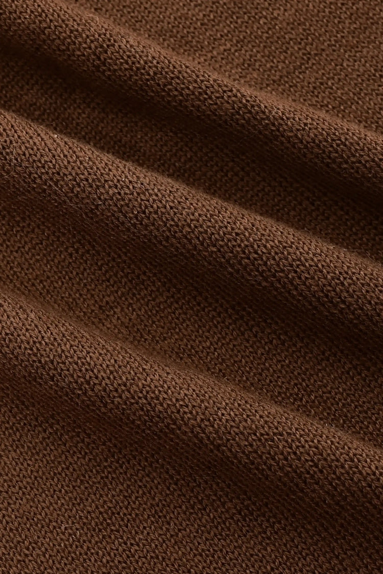 Knit Tie Wrap Shawl - Cocoa Brown