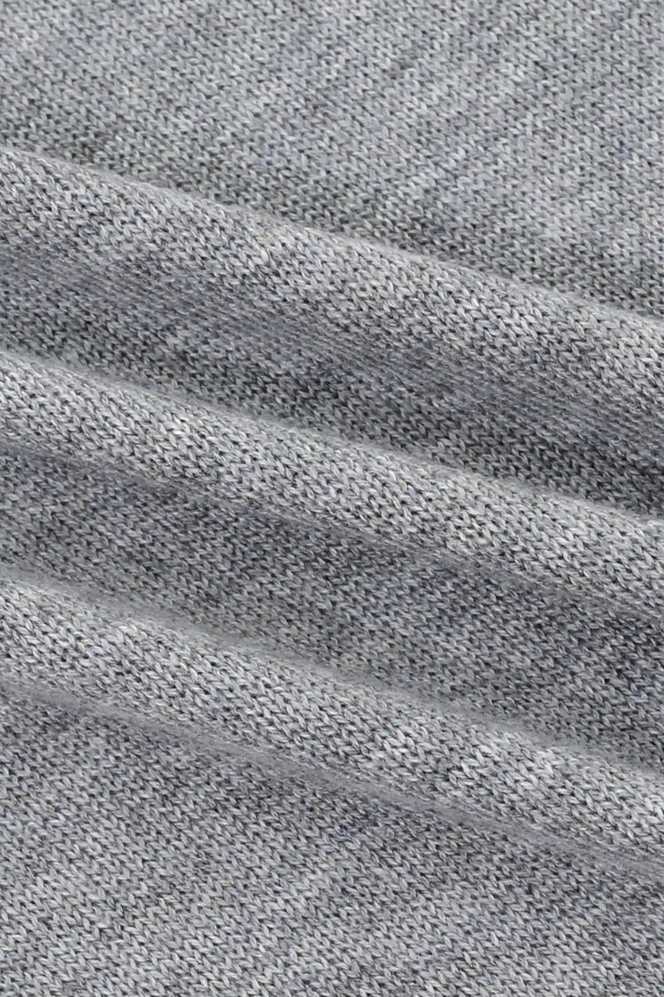 Knit Tie Wrap Shawl - Heather Grey