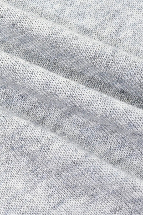 Knit Tie Wrap Shawl - Light Heather Grey