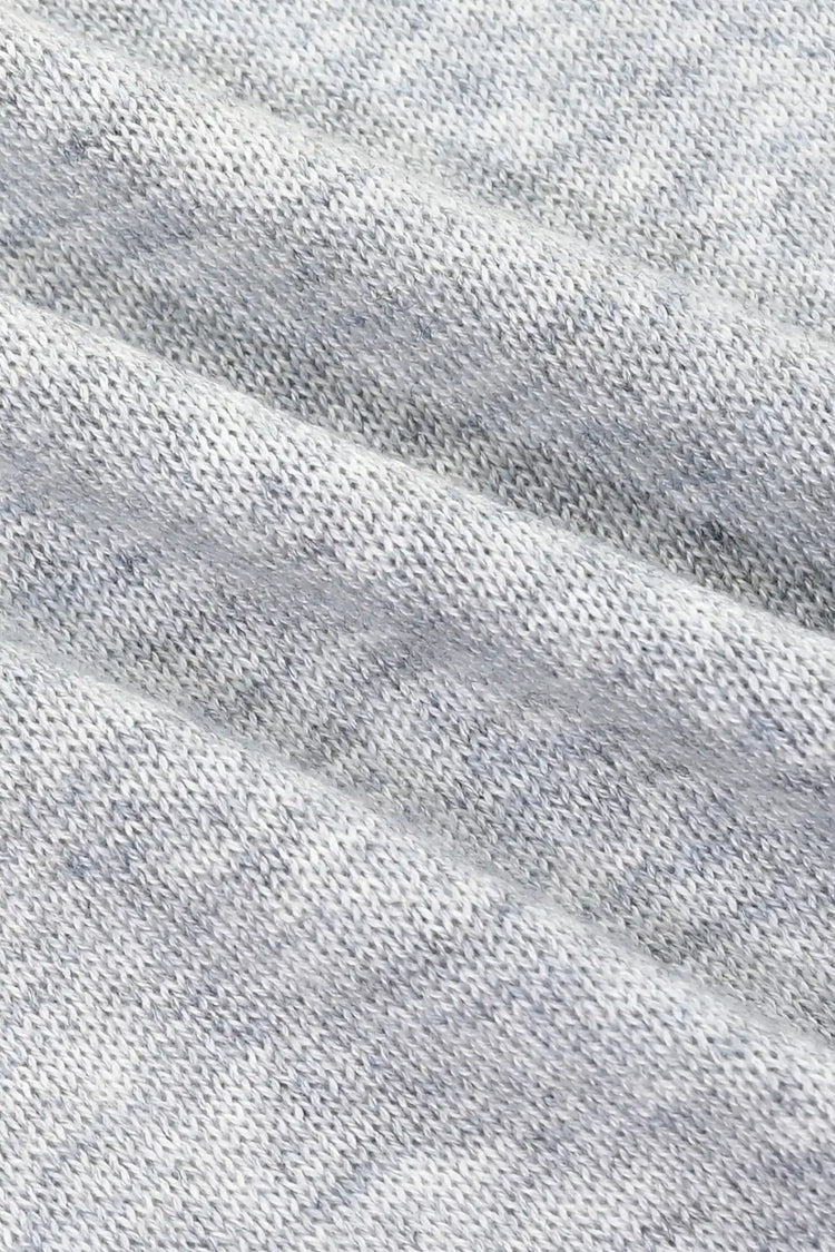 Knit Tie Wrap Shawl - Light Heather Grey