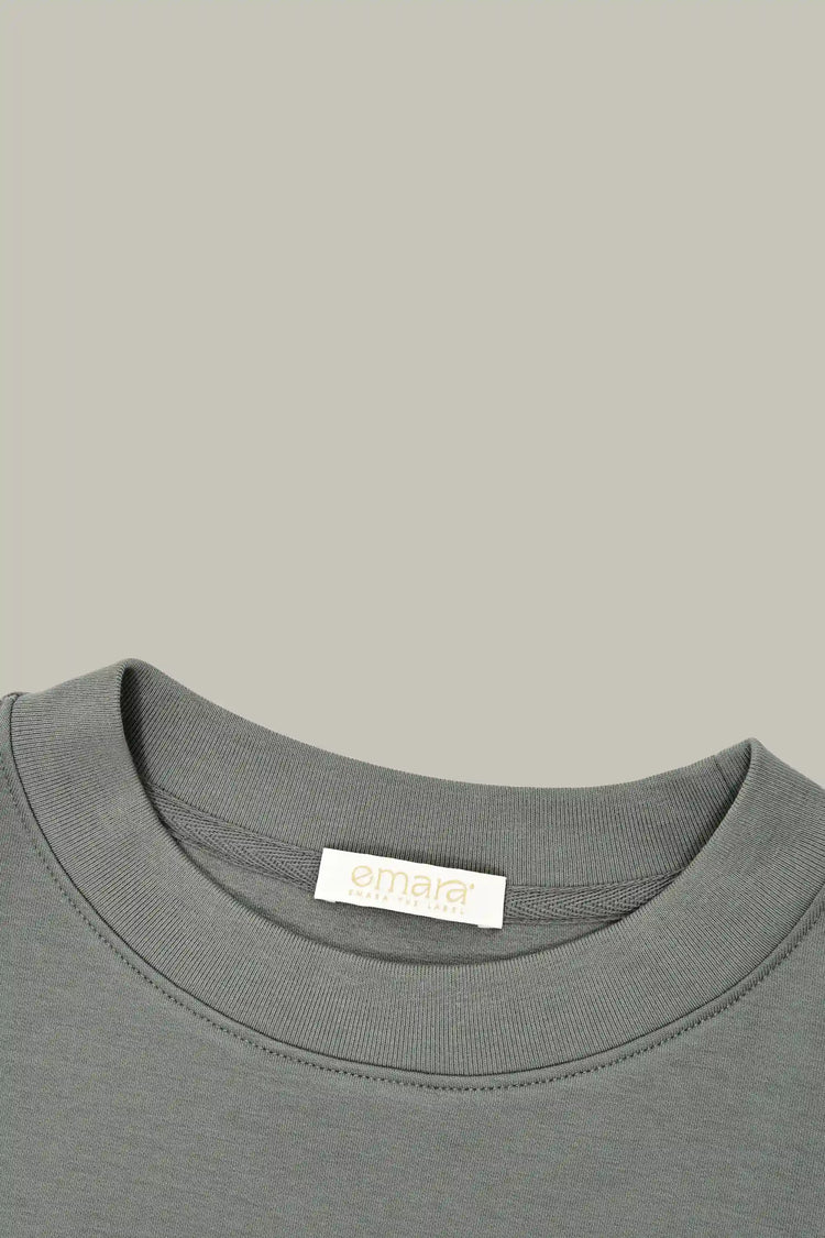 The Oversized Crewneck - Sage Grey