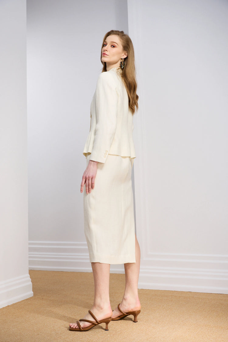 Women's Structured Midi Skirt