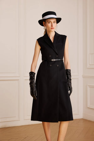 Women's Triacetate Sleeveless Suit Dress