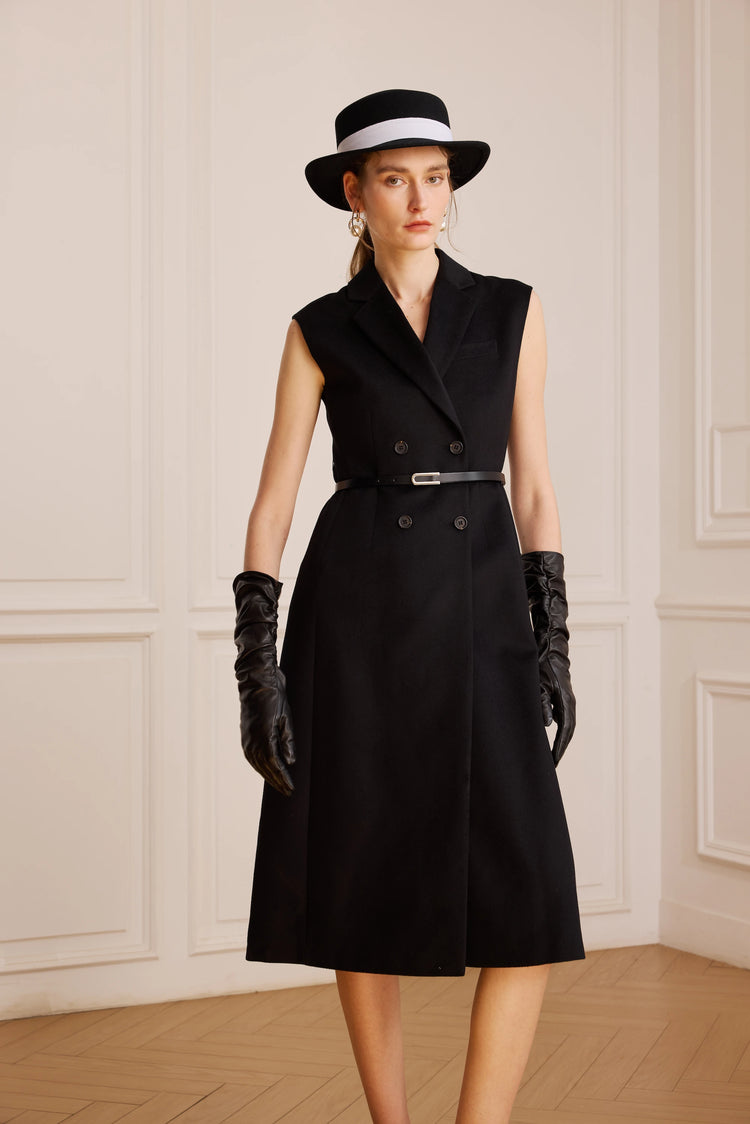 Women's Triacetate Sleeveless Suit Dress