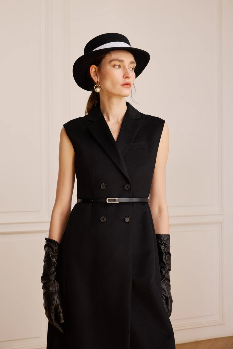 Women's Triacetate Sleeveless Suit Dress