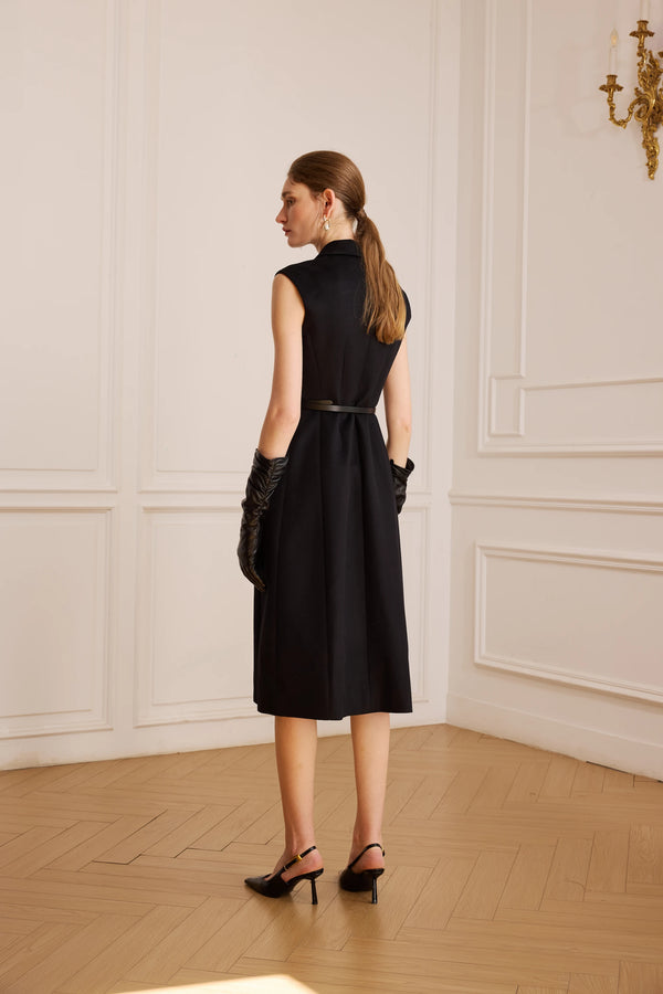 Women's Triacetate Sleeveless Suit Dress