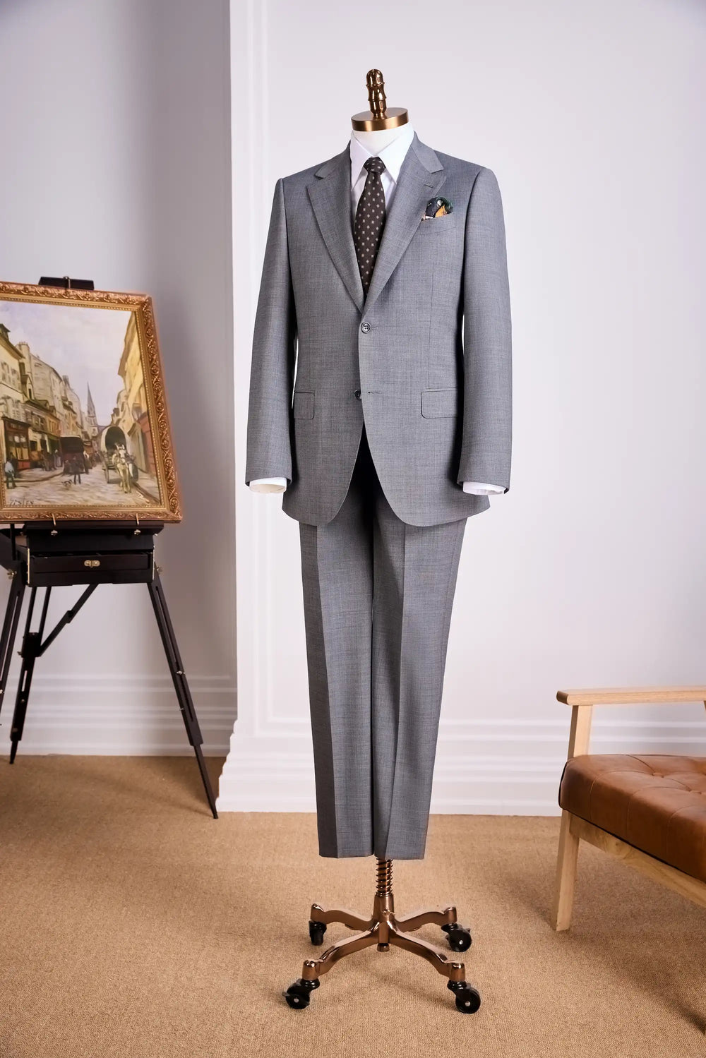 Single-Breasted Wool-Blend Suit
