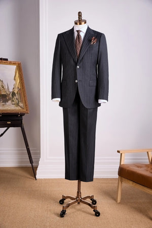 Pinstripe Wool-Blend Suit
