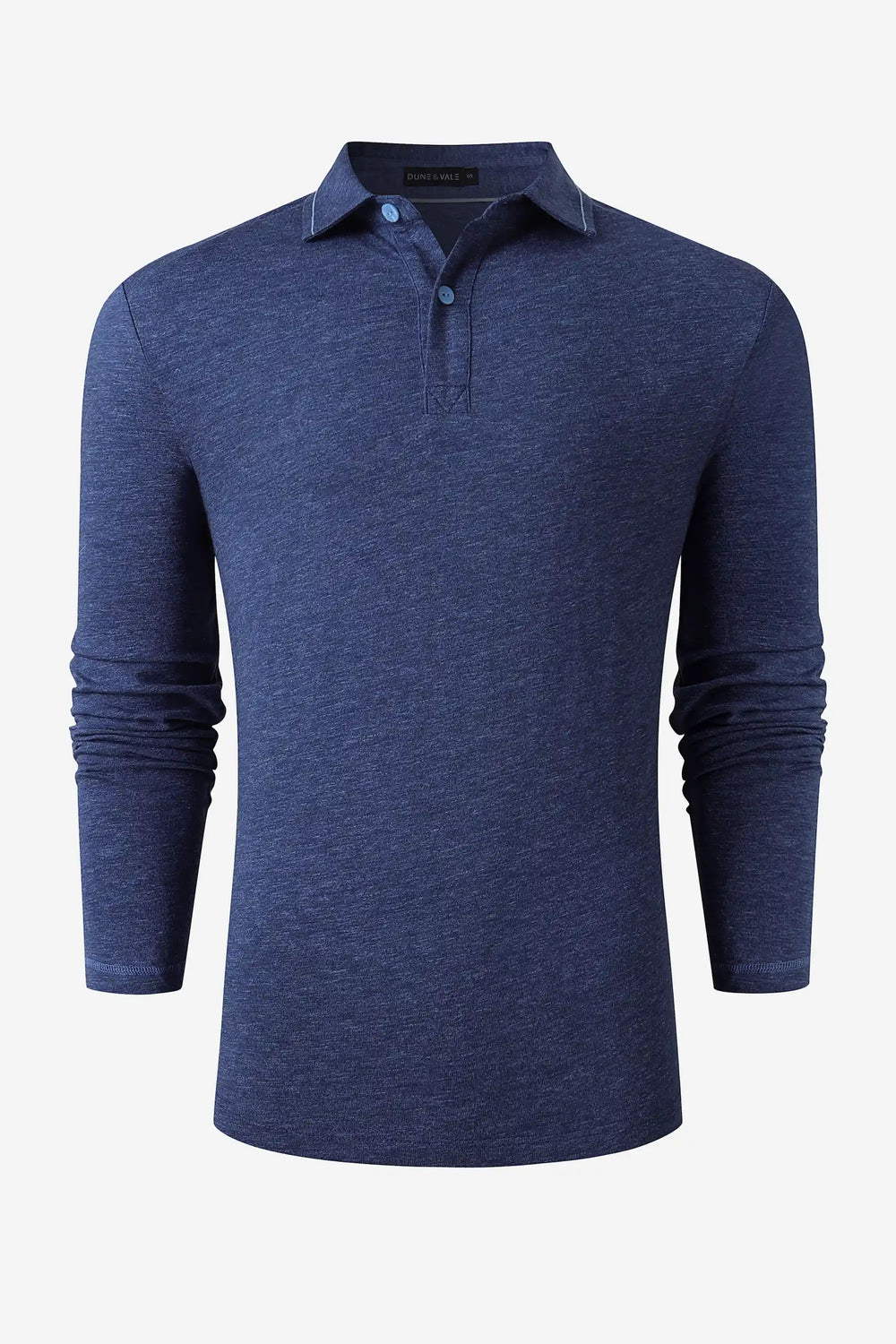 Men’s Polished Long-Sleeve Polo - Maritime Blue