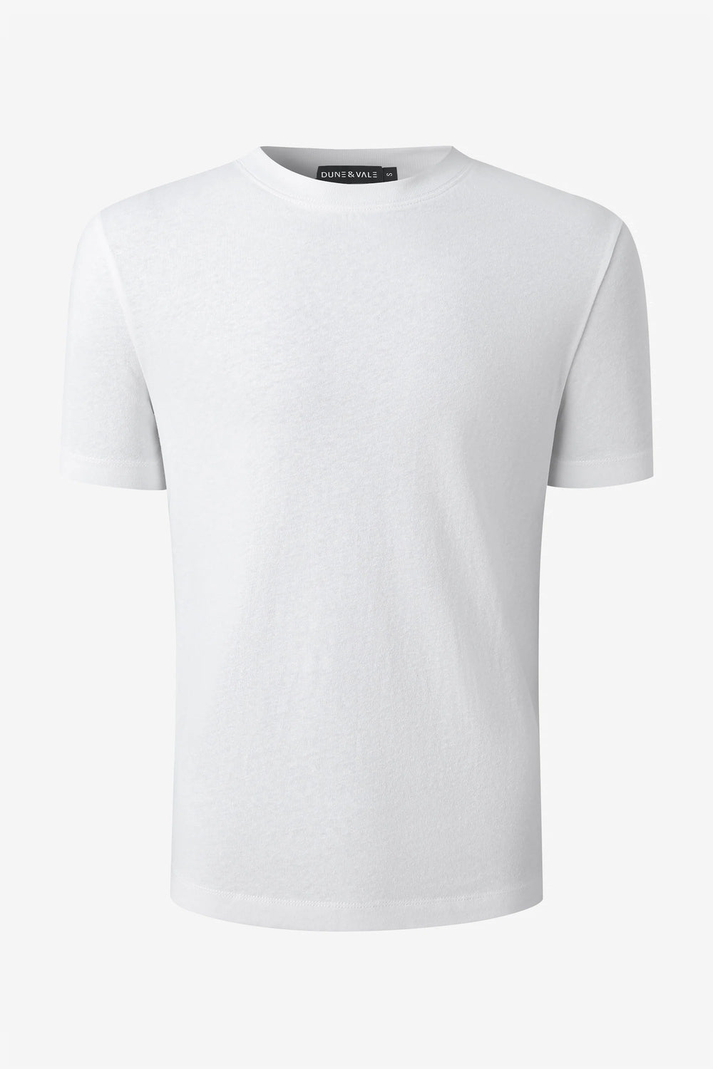 Men’s Cotton Linen Crewneck Tee - Pure White