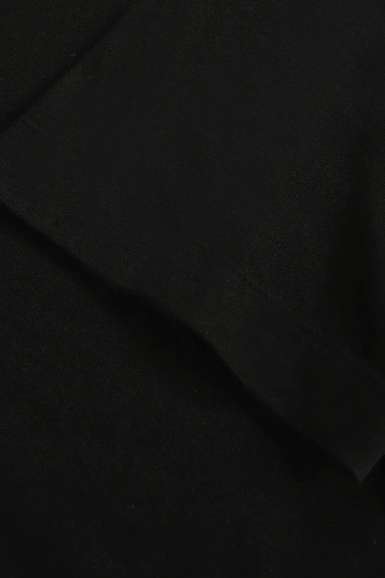 Men’s Cotton Linen Crewneck Tee - Jet Black