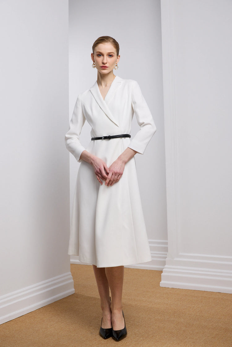 Women's Belted Midi Dress