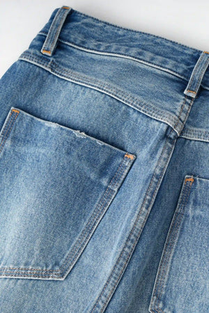Structured Wide-Leg Denim - Vintage Blue
