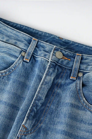 Structured Wide-Leg Denim - Vintage Blue