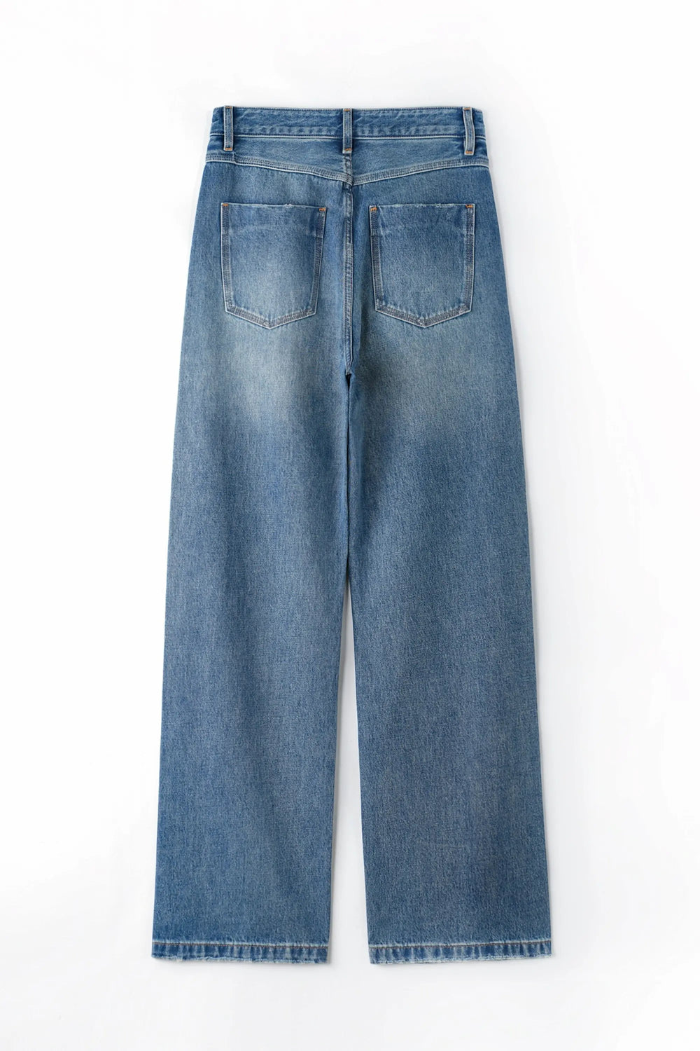 Structured Wide-Leg Denim - Vintage Blue