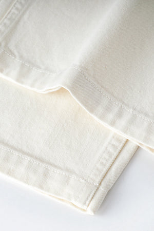 Wide-Leg Structured Denim - Off White
