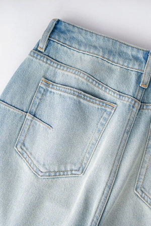 Wide-Leg Fluid Denim – Air Blue