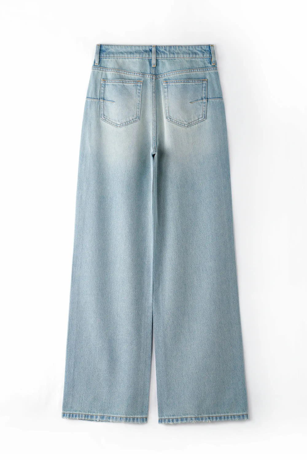 Wide-Leg Fluid Denim – Air Blue