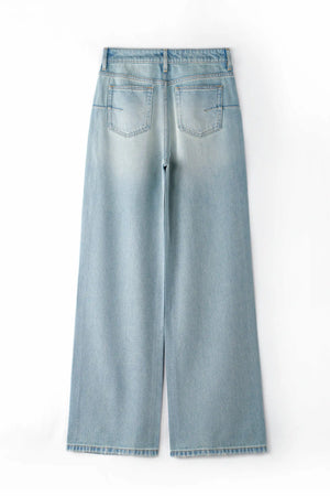 Wide-Leg Fluid Denim – Air Blue