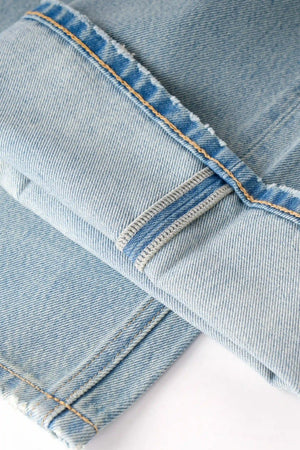 Wide-Leg Fluid Denim – Air Blue