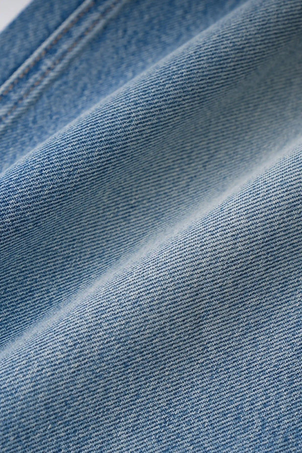 Wide-Leg Fluid Denim – Soft Indigo