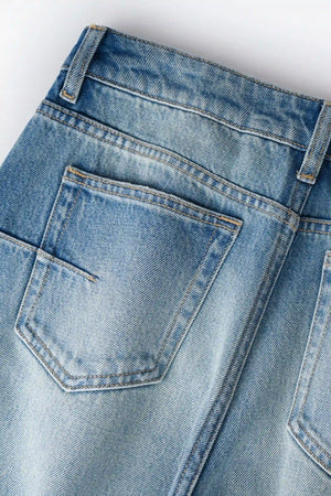 Wide-Leg Fluid Denim – Soft Indigo