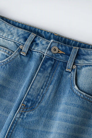 Wide-Leg Fluid Denim – Soft Indigo