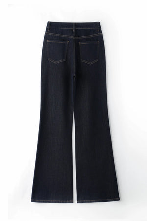 Straight Flare Denim – Deep Indigo