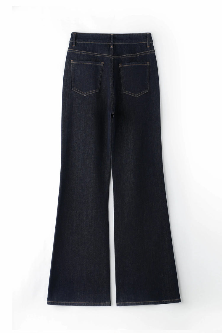 Straight Flare Denim – Deep Indigo