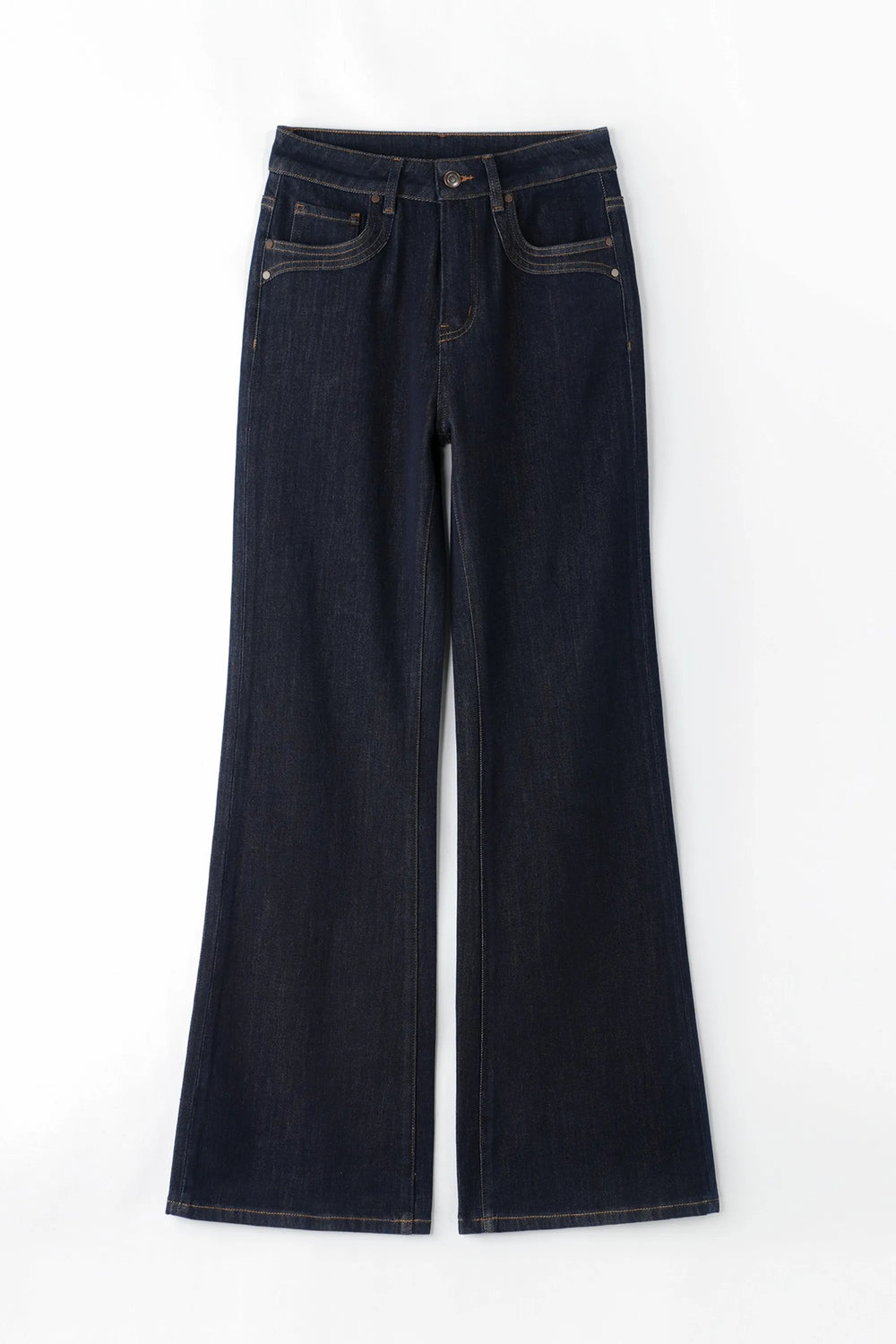Straight Flare Denim – Deep Indigo